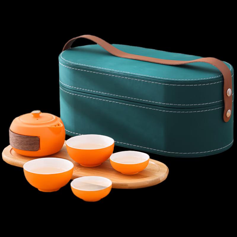 WoDing Portable Ceramic Travel Tea Set