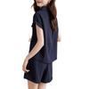 Chic Women's Two-Piece Summer 2026 Set: Loose Fit, Short-Sleeve Top & Wide-Leg Shorts