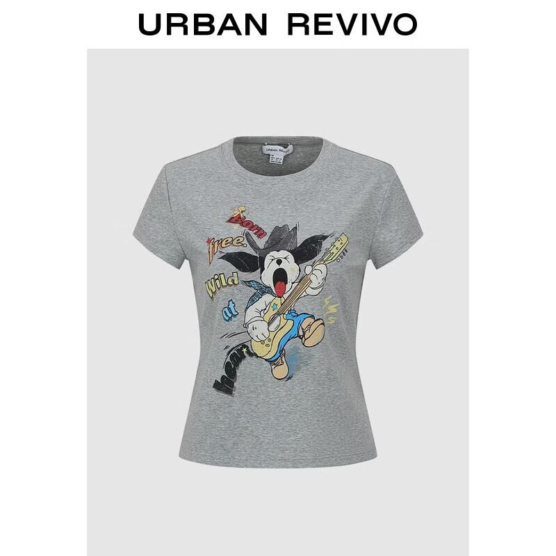 UR2026 Women s Trendy Retro Cartoon Print Slim-fit T-shirt S