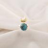 Natural Blue Copper Turquoise 925 Sterling Silver December Eternity Ring Jewelry RR-58-41