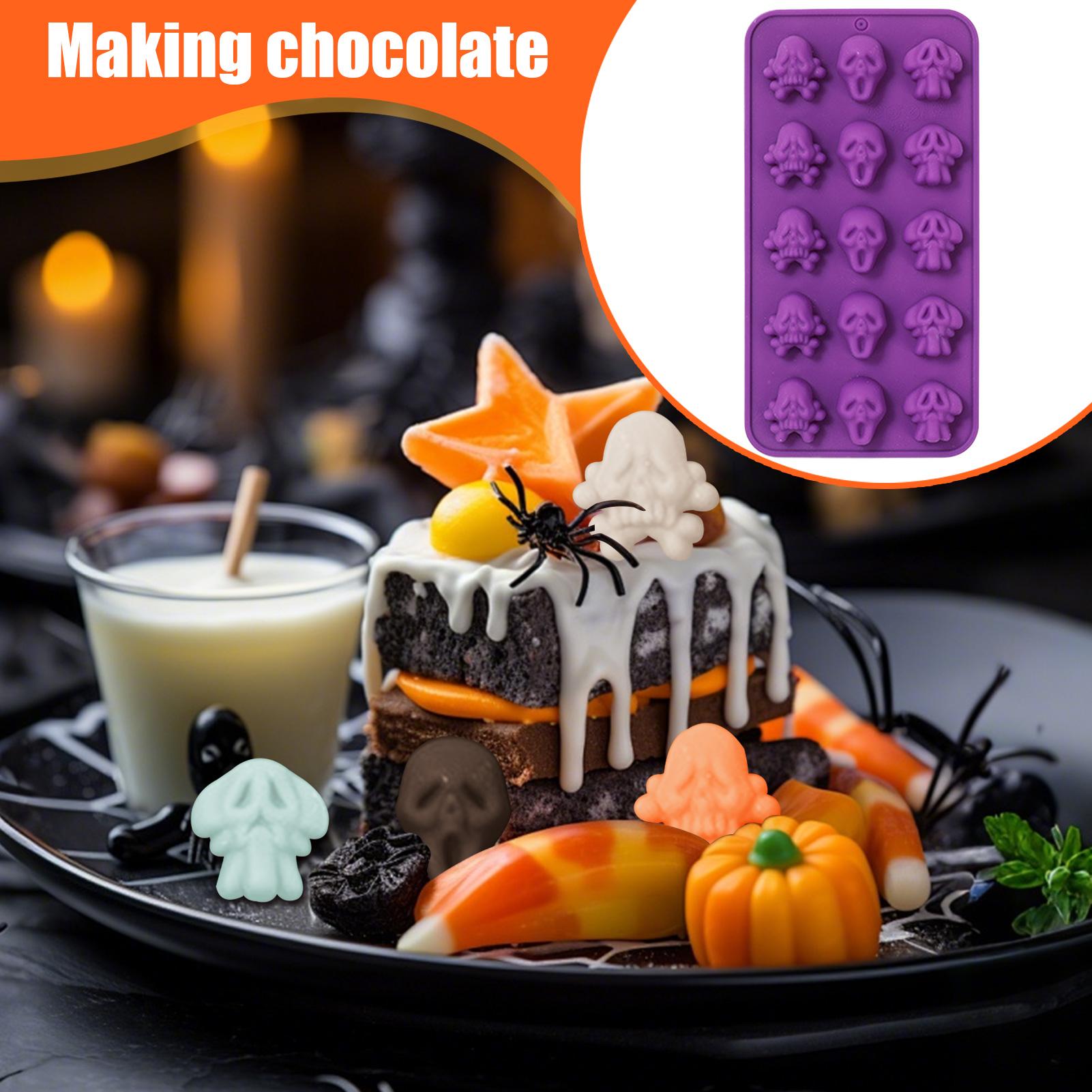

Skull Silicone Ice Mold Skeleton Head Ice Maker Freezer Tray 15-Cavity Non-Stick Flexible Silicone Baking Tool Chilling Cubes CHINA