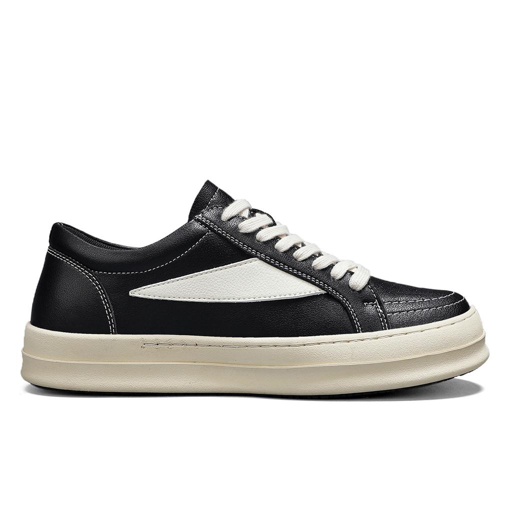 Fashion Men's Low Top Leather Sneakers Outdoor Casual Shoes