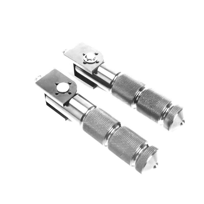 1 Pair CNC Aluminum Alloy Folding Foot Pegs Front & Rear Footrest Mod Parts for Motorcycle Scooter Electric Bike