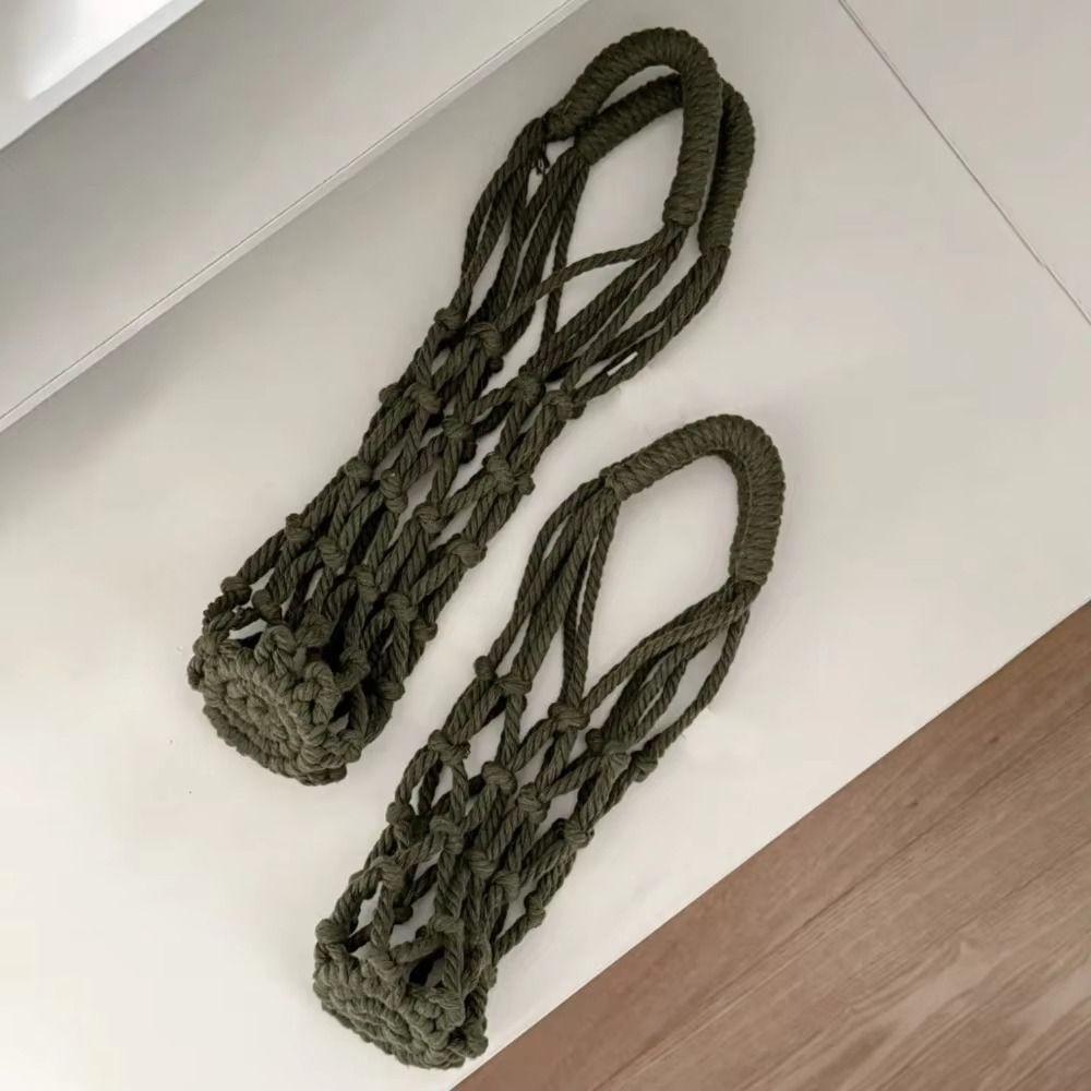 2Pcs Hollow Out Net Bag Cup Cover Woven Crochet Cup Holder Water Bottle Bags  Umbrella Storage