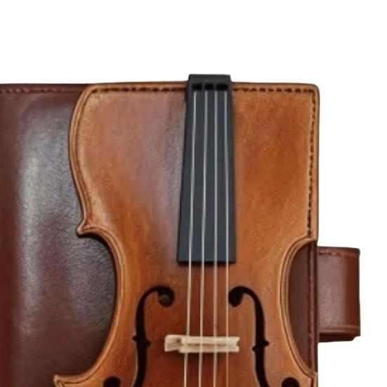 Vintage Violin Faux Leather Notebook Classic Music-Themed Writing Journal for Notes Diary Sketching Elegant Gift for Musicians Writers