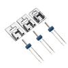 Feb.3 Pcs Double Twin Needles Pins (3 Size Mixed 2.0/90 3.0/90 4.0/90) With 3Pcs Groove Pintuck Presser Foot Sewing Machine Acce