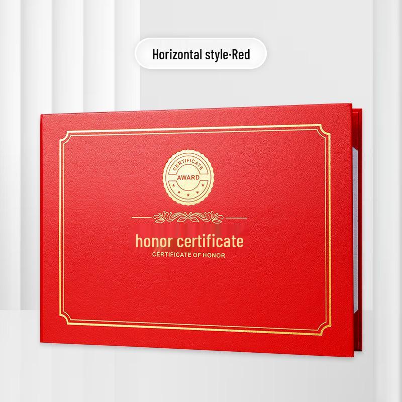 A4 Leather Certificate Holder for Awards & Recognition with Customizable Design