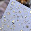 Bohemian Star and Moon Nail Stickers - Hot Stamping Retro Design