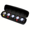 1pc Heavy-Duty Watch Organizer with Flip-Top Lid - 5-Slot Watch Storage Box, Scratch-Resistant Interior, Portable Watch Case