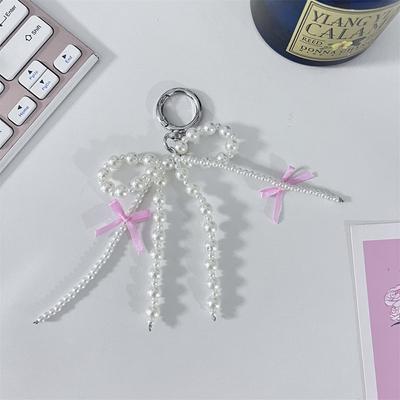 Sweet Pearl Bow kulcstartó szív medál kulcstartó Esztétikus kulcstartó lányoknak táska medál kiegészítők