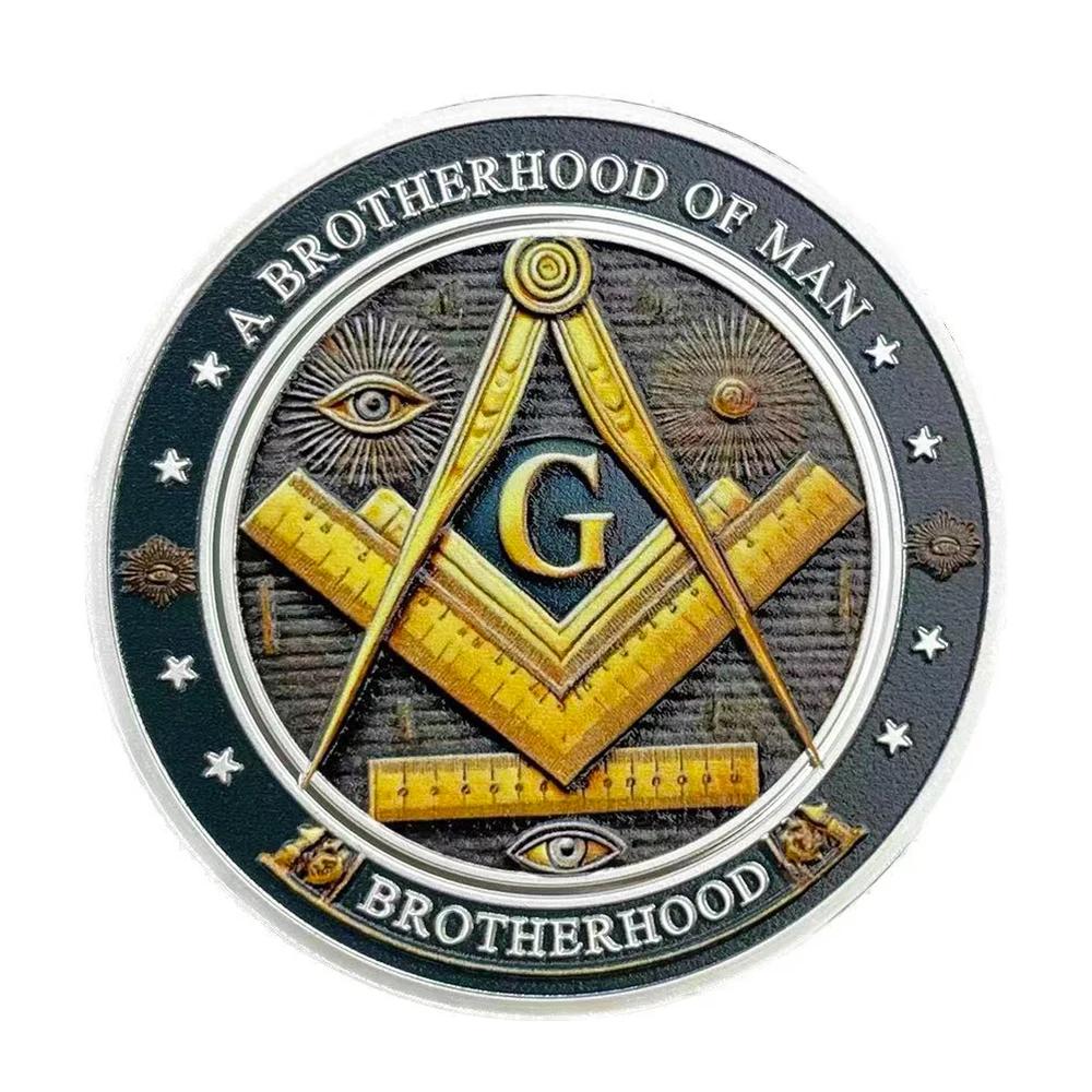 Masonic Freemasonry Silver Coin Collectibles Brotherhood The Eye of God Coin Making Good Men Better Commemorative Medal