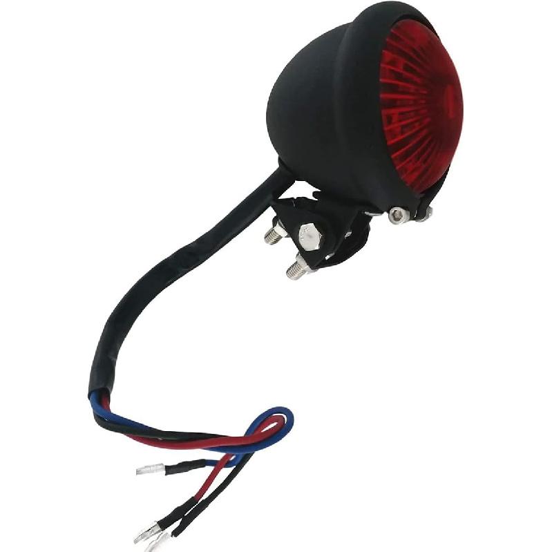 

FATECIM Motorcycle Tail Rear Bates Style LED TaillIght Brake Light Stop Lamp For Harley Chopper Bobber Cafe Racer BIKE Black/Red Black/Red