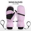 Winter Ski Gloves Unisex Thick Insulated Windproof Waterproof Short Fingerless Full-Finger Outdoor Sports