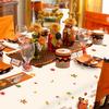 2 Pack Thanksgiving Tablecloths Disposable, Rectangle Thanksgiving Table Cover, Rectangle Vinyl Thanksgiving Turkey Tablecloth for Table Decor Party