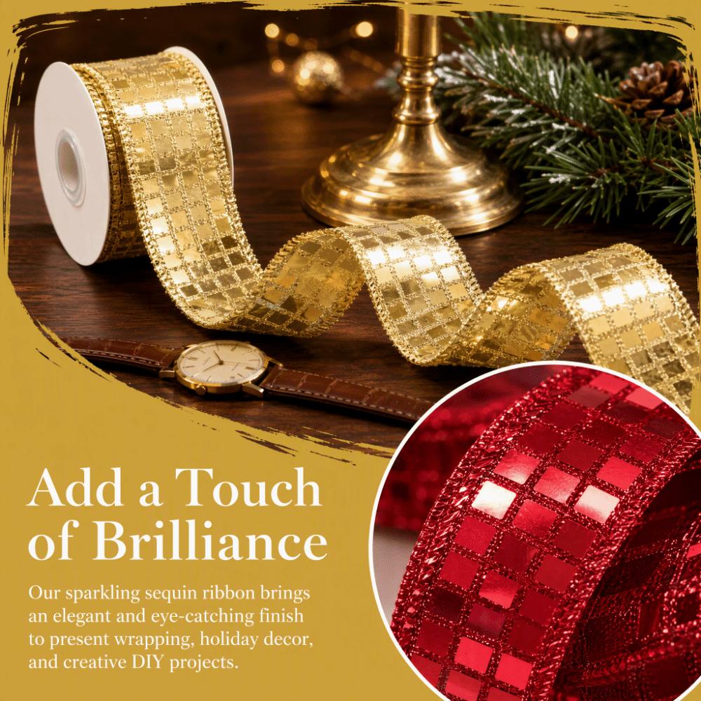 Wrapping Accessories Sequins Ribbon Square Sequins Wrapping Ribbon Trim  Accessories Crafting