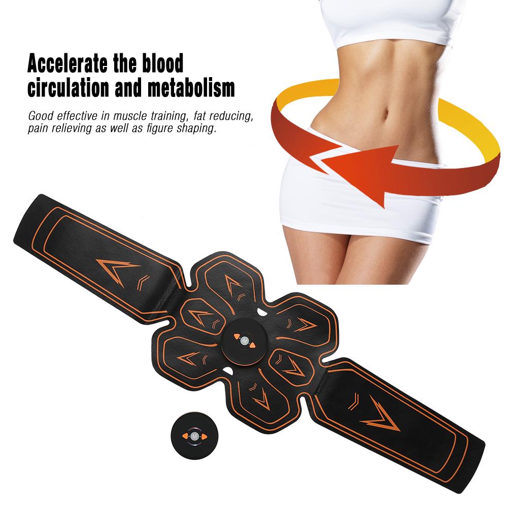 Intensity Rechargeable Abdominal Muscle Stimulator Massager Fitness Training USB Charging