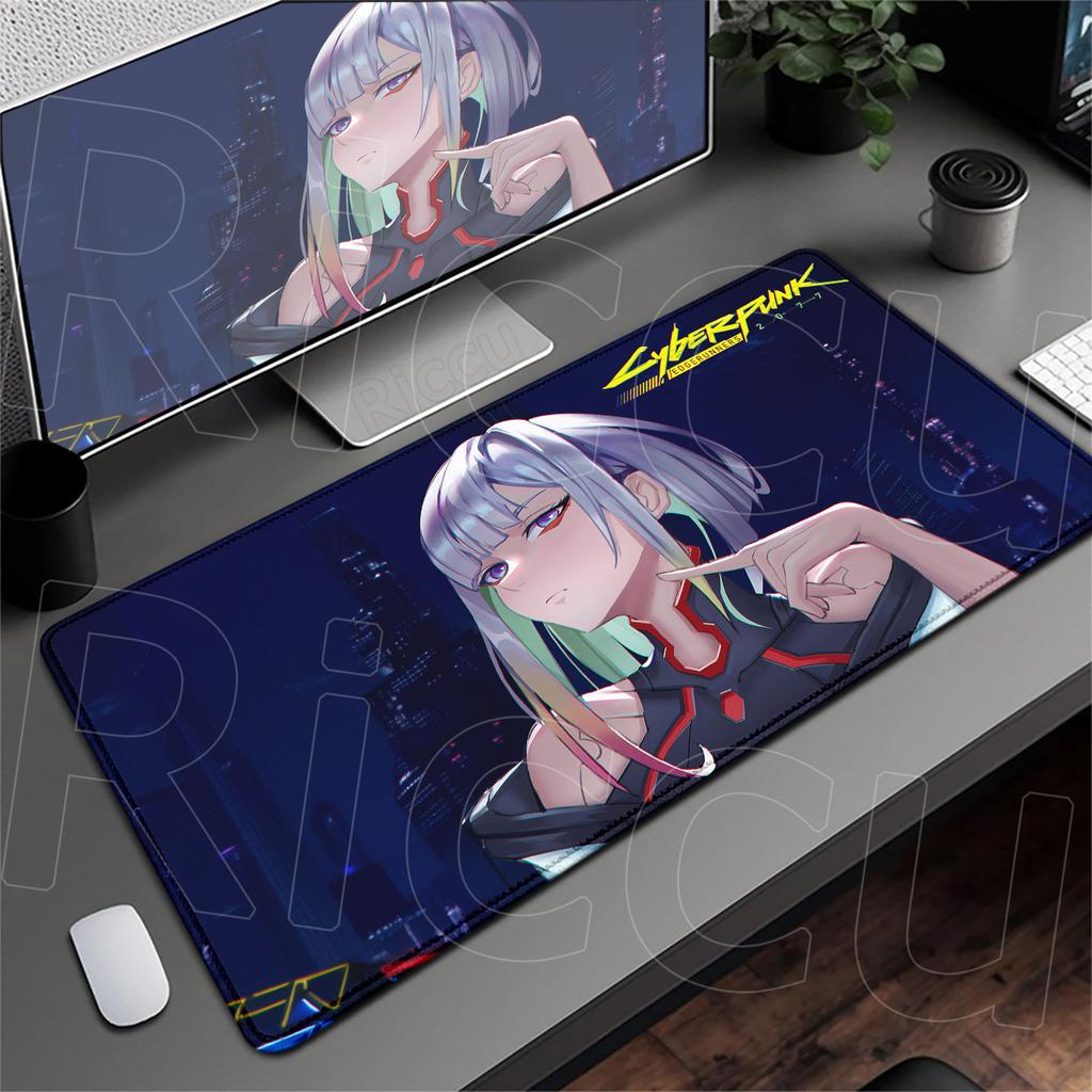 Kawaii Anime Girl Deskmat HD Printing C_cyberpunk Non-slip Mouse Pad XXL Laptop Gamer Dragon Speed Keyboard Rug Durable Washable