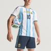 Adidas Argentina 26 Home Authentic Jersey Messi 10 Quick-Dry Striped Short Sleeve Football Shirt Men Jersey KH3934