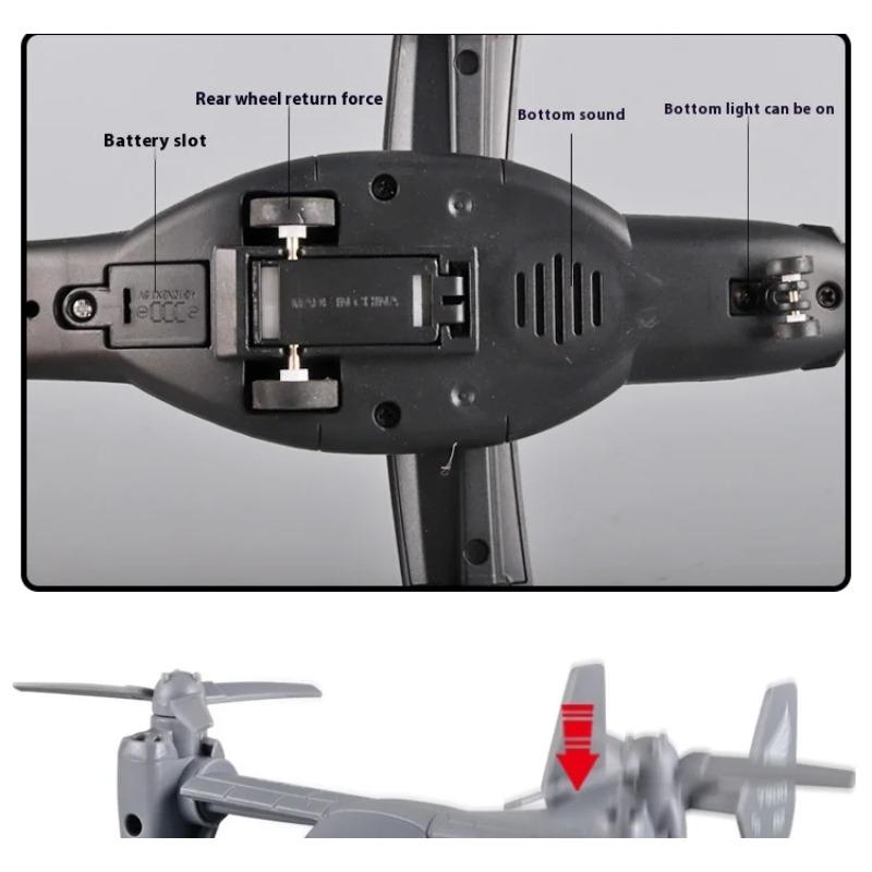 Diecast Alloy Simulated Osprey Transporter Fighter Aircraft Aviation Model Military Transport Aircraft Kid Toy Collect Ornament