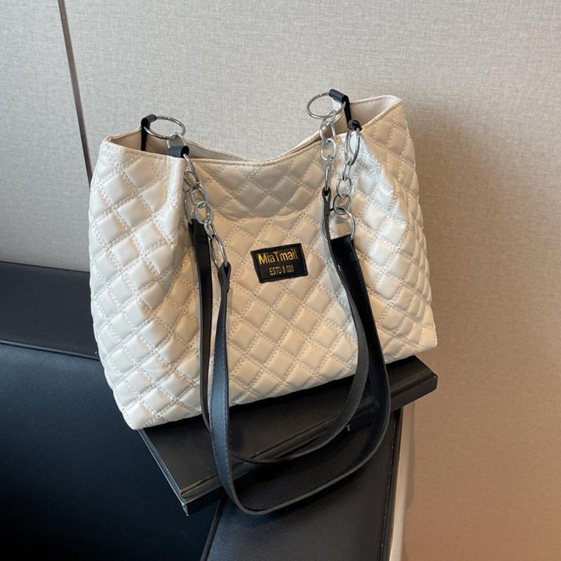 Women Fashion Shoulder Bag PU Leather Large Capacity Handbag and Purse For Female Travel Quilted All-match Shopping Tote Bag