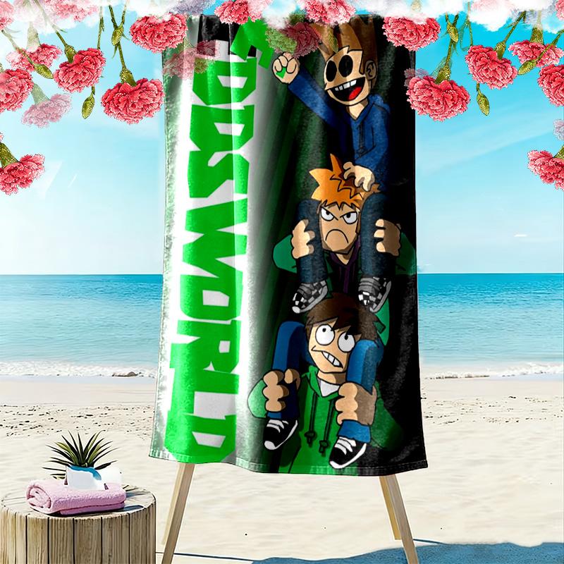 Eddsworld Theme Design 2D Flat Print Beach Towel, Large Soft Quick Dry Towel for Beach Camping SwimmingXSTJ0915135