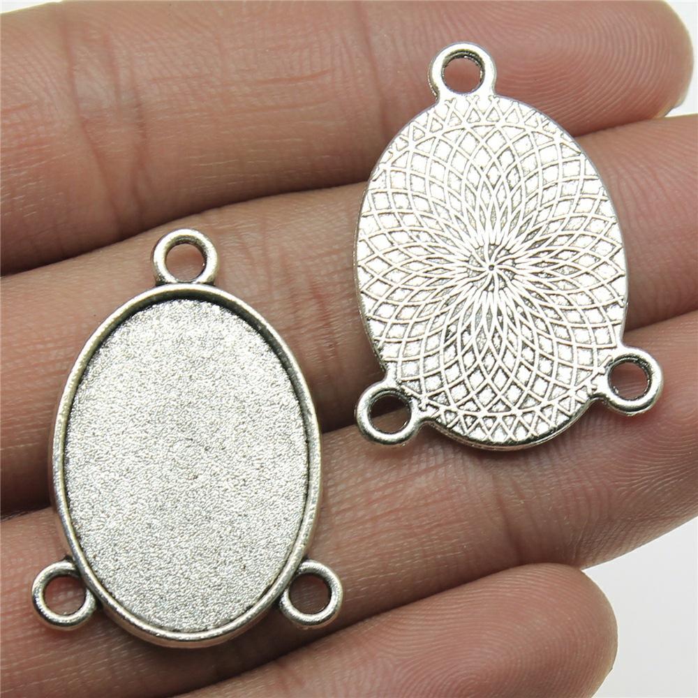 10 Stück 18x25mm Innenmaß Antik Silber Plated 31 Stile Cameo Cabochon Basis Fassungen Anhänger Halskette Zubehör