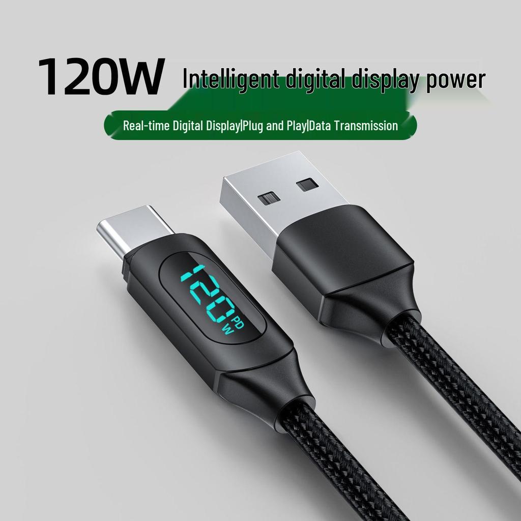 120W Type-C Fast Charging Cable for Apple 15/16 & Huawei Laptops