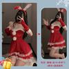 Fun Autumn and Winter Sexy Christmas Outfit Cute Plush Bunny Suspender Sexy Underwear Slim Uniform Set 6219