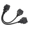 OBD Extension Cable 16Pin Cable Male to Dual Female Y Splitter Cord Adapter for OBD2 Interface Vehicles
