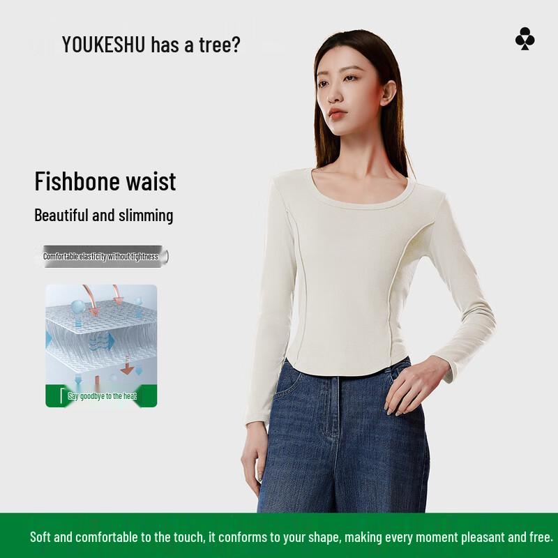 Women's U-Neck Long Sleeve Thermal Base Layer Top