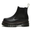 Dr. Martens Audrick Leather Round Toe Slip-On Short Chelsea Boots Unisex Boots Charcoal-Black 27148001