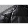 Chinese Size Thick Men Leather Jacket Hood Warm Down Coat Winter Long Down Jackets Genuine Cow Leather Coats Mens Clothing