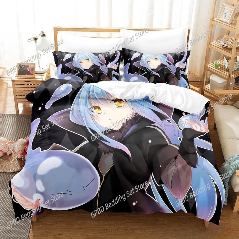That time i got reincarnated as a slime 3D Bedding Set Duvet Cover Pillowcases Single Twin Full Queen Home Decor Quilt Boys Gift