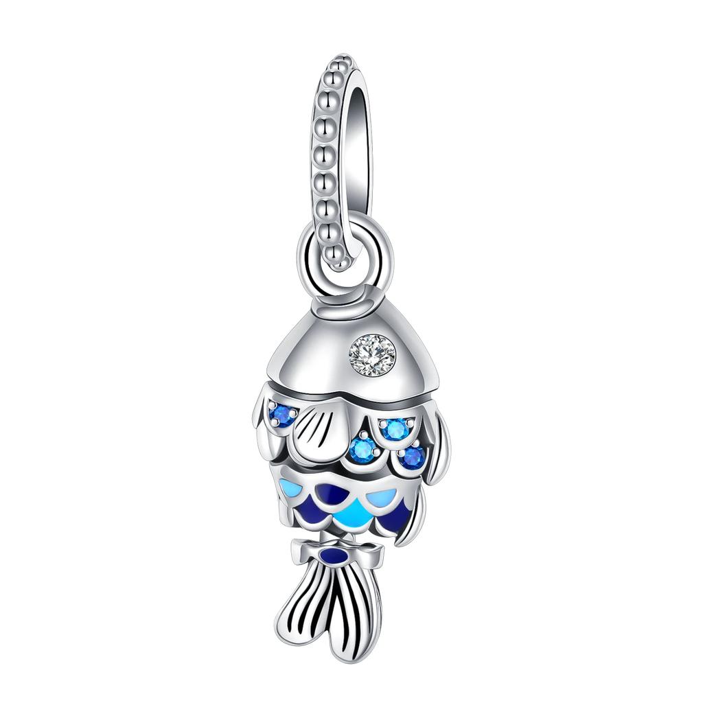 Seastar Turtle Ship Mermaid Ocean Series Pendant Fit Charm Copper Bracelet Diy Women Jewelry Gift Boutique Charms