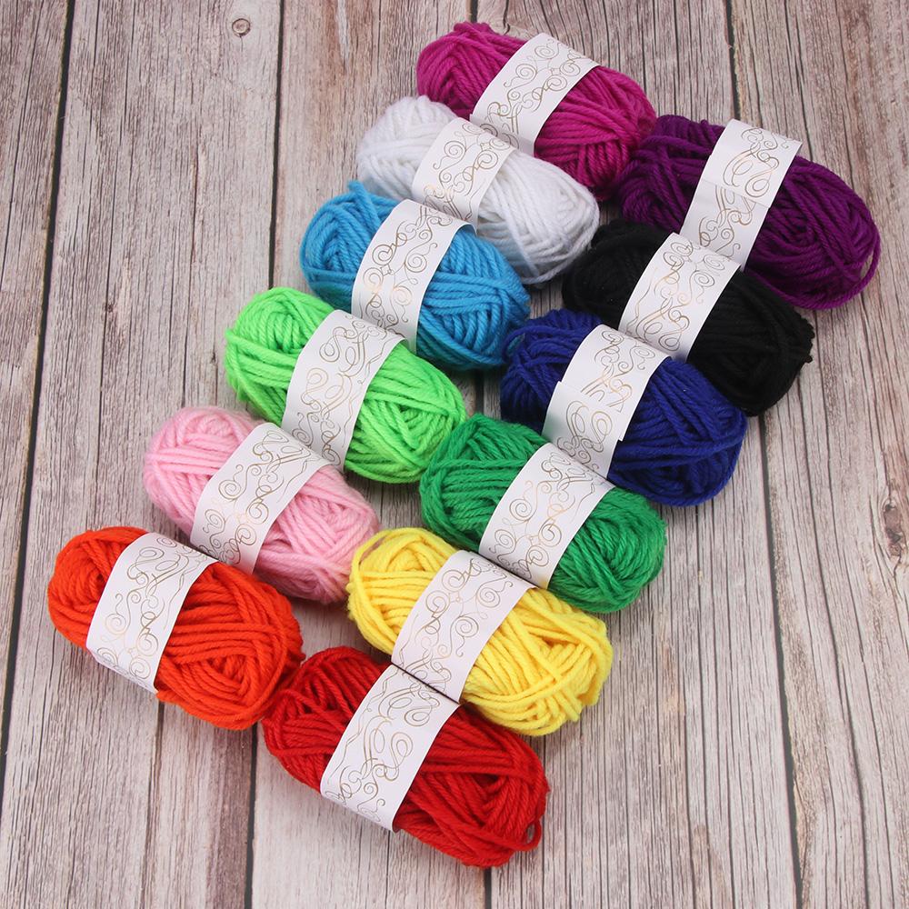 Mini Set-Small Size Multicolor Yarn Threads -Crocheting & Knitting Yarns, DIY Weaving Crochet Art Handicraft Yarns Material Set