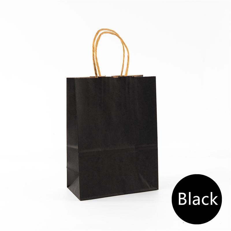 StoBag, Colorful Kraft Paper Gift Bag, Solid Color, for packing Goodies takeaway, birthday, wedding, Eco-Friendly, 12/30pcs