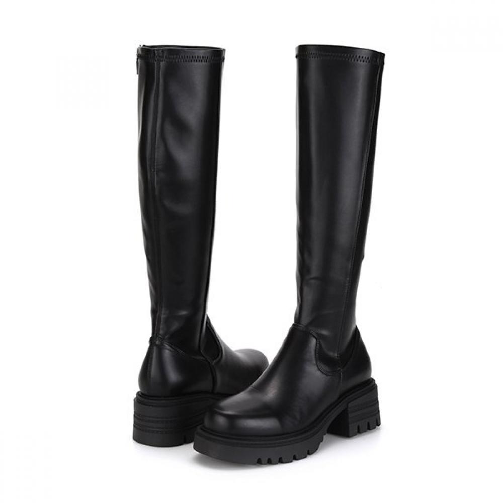 Barbara Basic Chunky Mold Long Boots 5.5cm Bbf854bk
