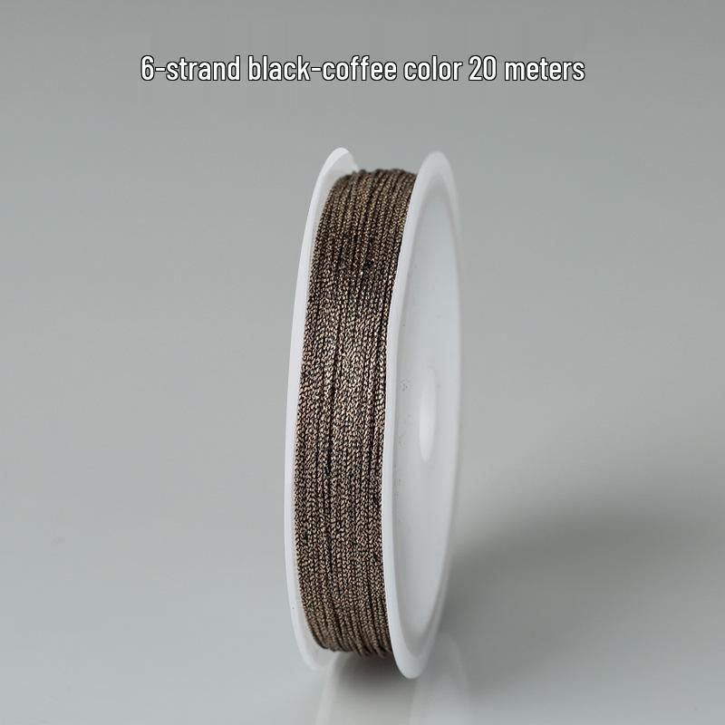 Gold & Silver Colored Thread for DIY Bracelet Weaving - Chinese Knot, Gold Silk & Winding Thread, Small Roll