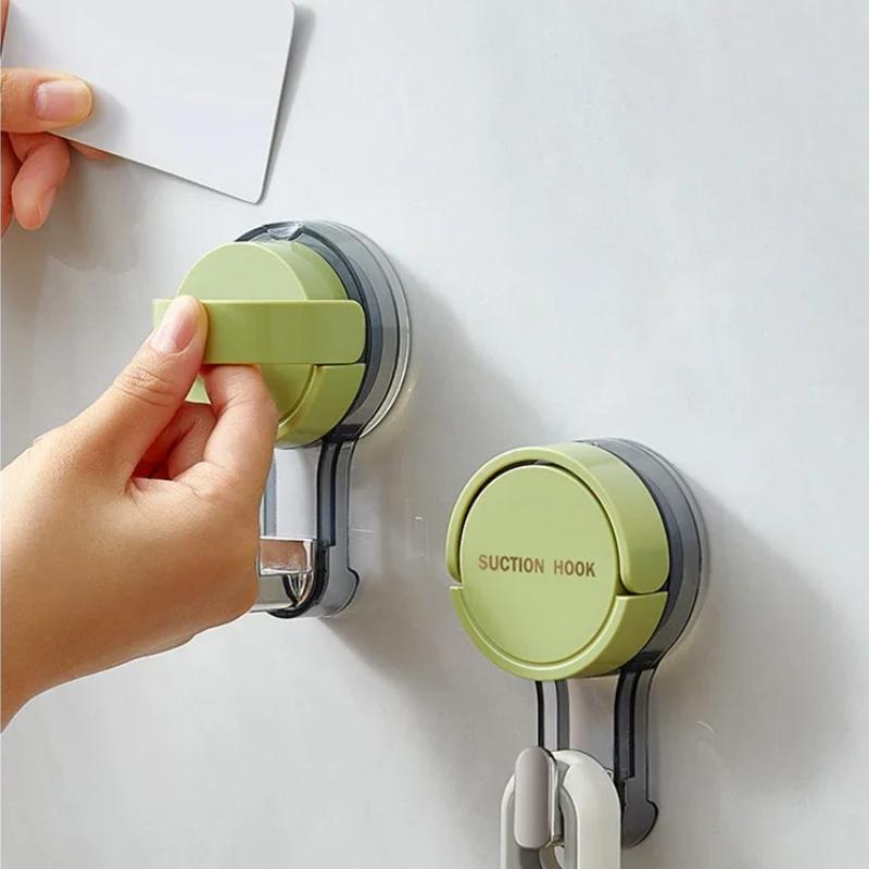 1/2/3PCS Suction Cup Hooks No Punching Wall Hooks for Bathroom Kitchen Bedroom Reusable Towel Clothes Hanger Hook Home Organizer