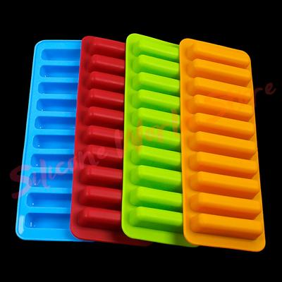 Silicone World Uzun Şerit Silikon Buz Kalıbı Buz Küpü Kalıpları Parmak Kurabiyeleri Çikolata Pişirme Kalıbı Kendin Yap Diş Kaşıyıcı Çubuk