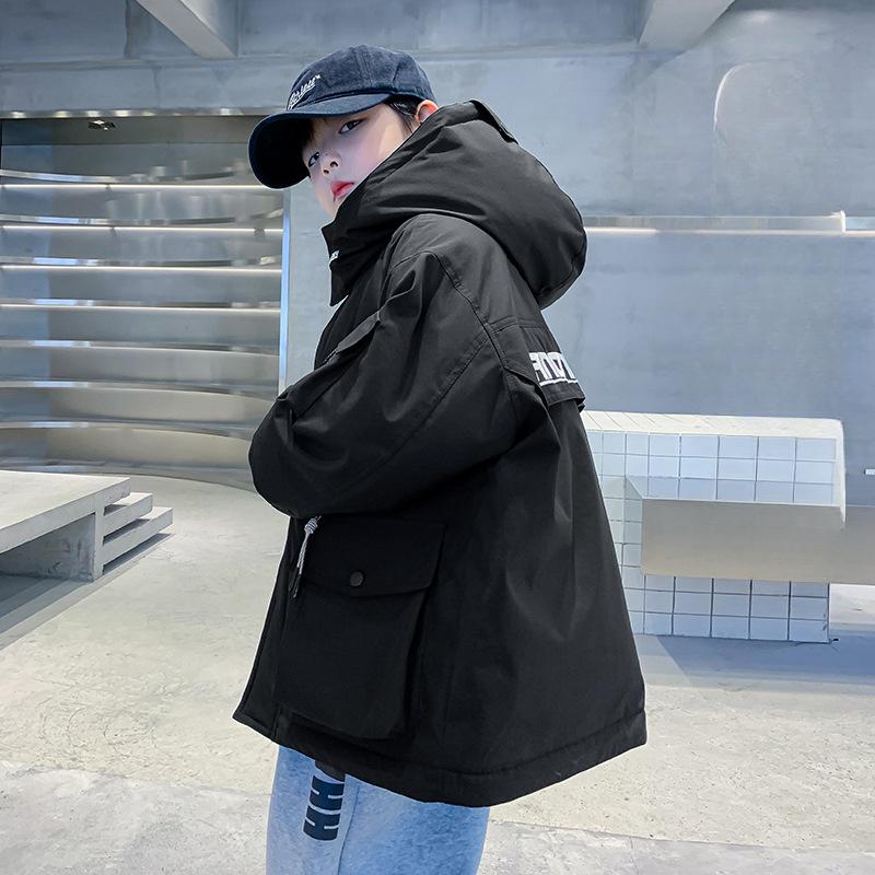 Boys White Duck Down Jacket Winter New Thickened Workwear Jacket