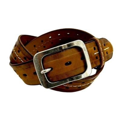 [Tochigi Leather] 4.0cm 8502 Tochigi Leather Belt (Brown) Free Size