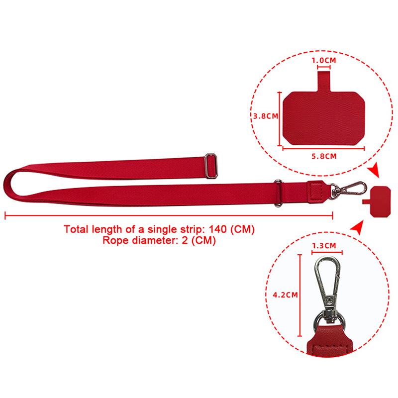 Adjustable Crossbody Cell Phone Strap Anti-Lost Lanyard Necklace Cord With Universal Gasket For All Mobile Phone Case Pendant