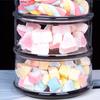 Crystal Candy Jar Transparent Glass with Lid Four Floors Food Storage Tank Home Use Desktop Multi-layer Decoration Glass Jar