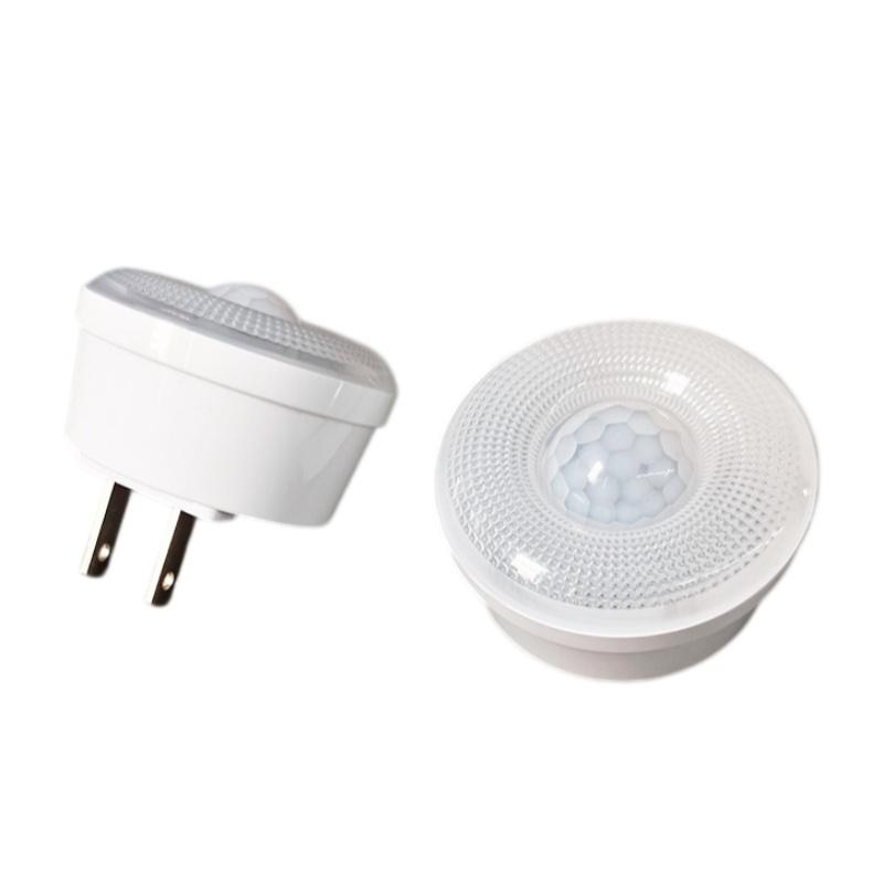 3W Plug-In Motion-Sensor Night Light Soft Light Energy-Saving Suitable For Bedrooms Bathrooms Hallways Warm Light White Light