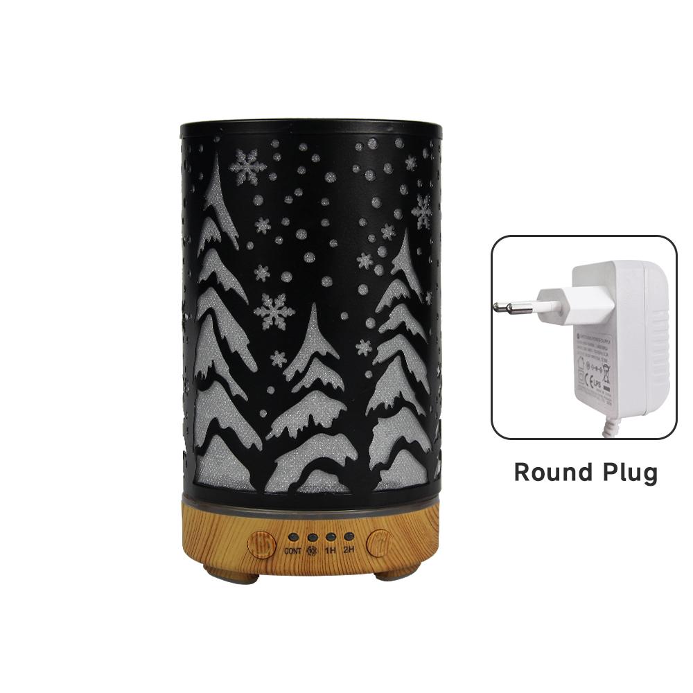 Ultrasonic Air Humidifier 100ml Timing Function Aroma Diffuser Hollowed-out Tree Humidifier Room Scent Diffuser with LED Lights