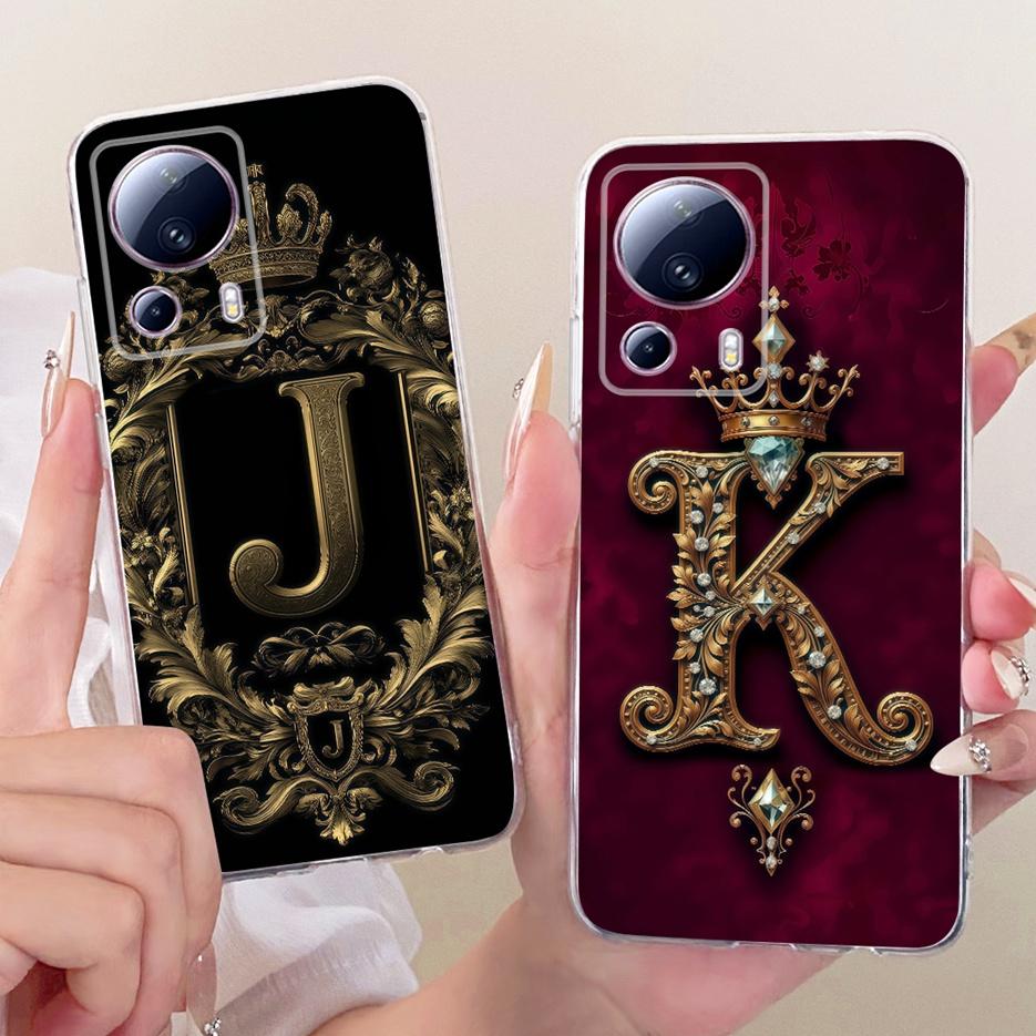 For Xiaomi 13 Lite Case Luxury Letters Cover Clear Silicone Soft Slim Phone Case For Xiaomi Mi 12 Lite NE Mi 13Lite Fundas Coque
