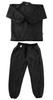 Kyoetsu Men's Winter Samue, Padded, Tsumugi-Style Fabric with Fleece Lining, Size 16 (M, Black)
