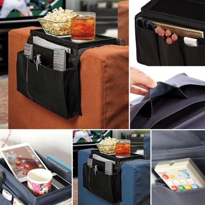 Fernbedienungsorganisator - Corrimao - 6 Taschen - Oxford-Gewebe - Schwarz - 55x31 cm