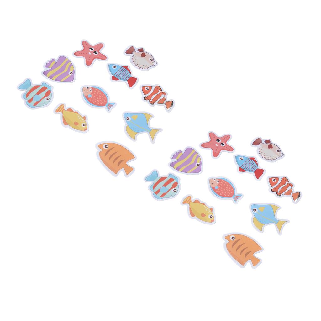 2 zestawy antypoślizgowe naklejki na wanny matowe kolorowe ryby samoprzylepne wodoodporne odporne na formy bezpieczne na Baby Shower